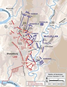 Battle of Antietam Overview, September 17, 1862. Map by Hal Jespersen, www.cwmaps.com.