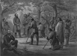 Prayer in Stonewall Jackson's camp.