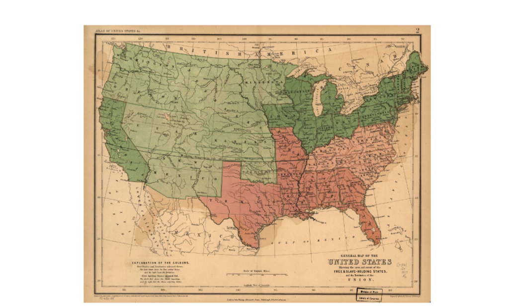 1857 General Map of the United-States