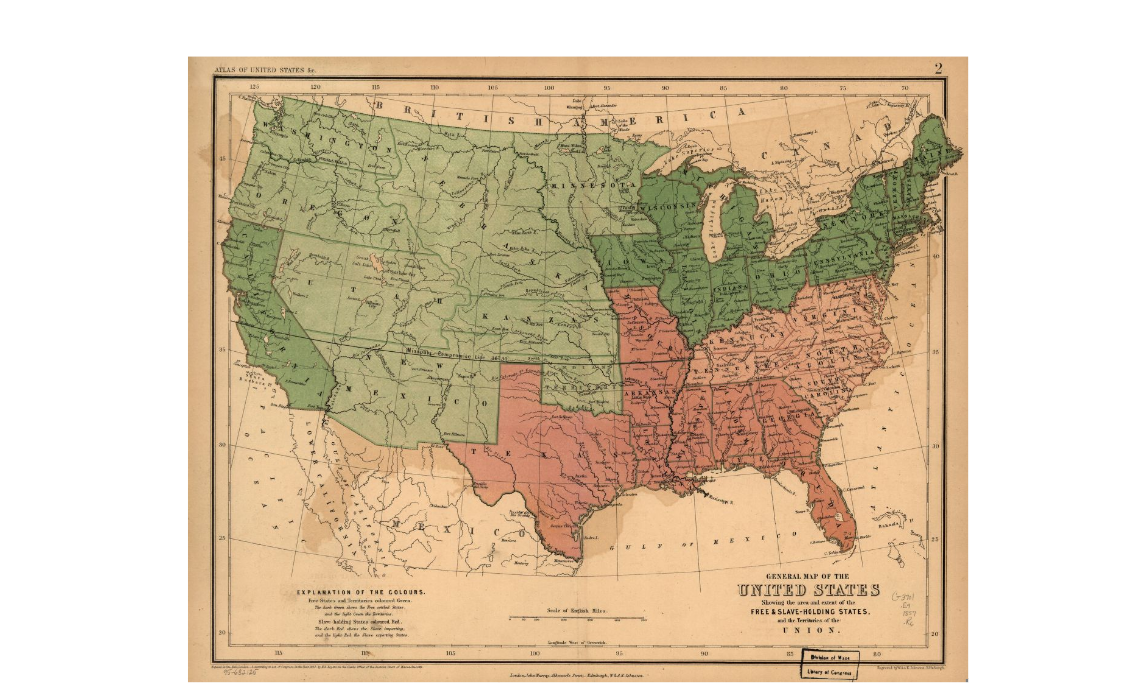 Map of Louisiana, Mississippi and Arkansas, 1862