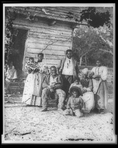 Family of African American Slaves On Smith's Plantation In Beaufort, South Carolina.